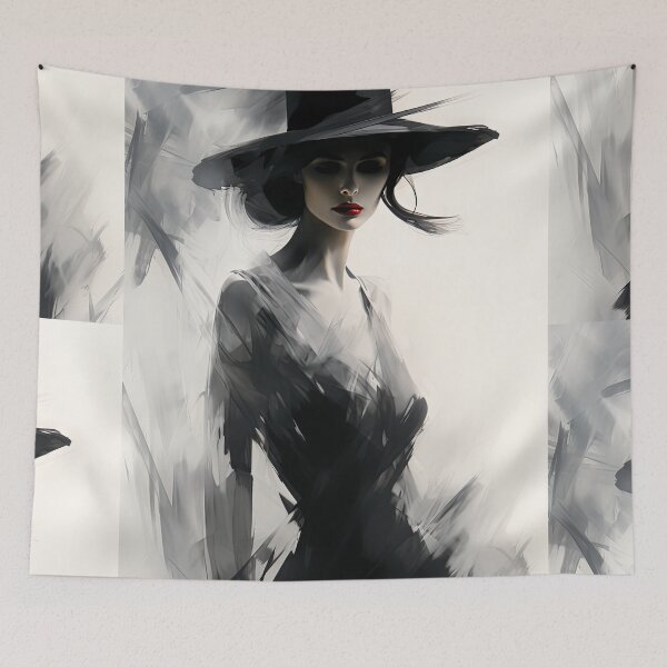 Item preview, High Contrast Elegance: Abstract Power of Fashion's Mystery designed and sold by Piotrek0001.