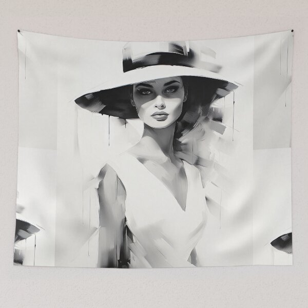 Item preview, High Contrast Elegance: Abstract Power of Fashion's Mystery designed and sold by Piotrek0001.