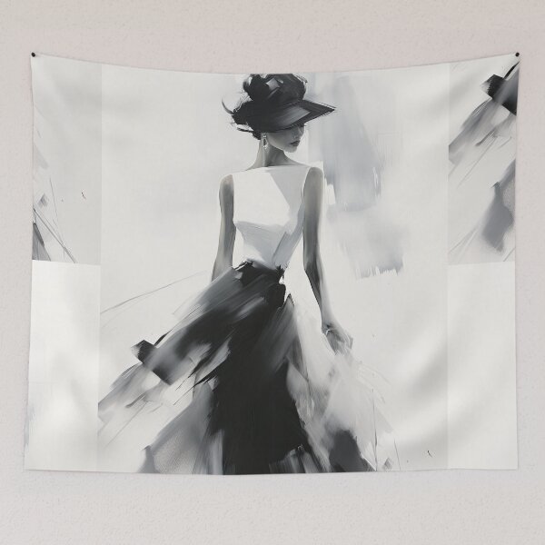 Item preview, High Contrast Elegance: Abstract Power of Fashion's Mystery designed and sold by Piotrek0001.