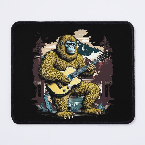 Item preview, Bigfoot playing guitar, retro style designed and sold by All Year Round.