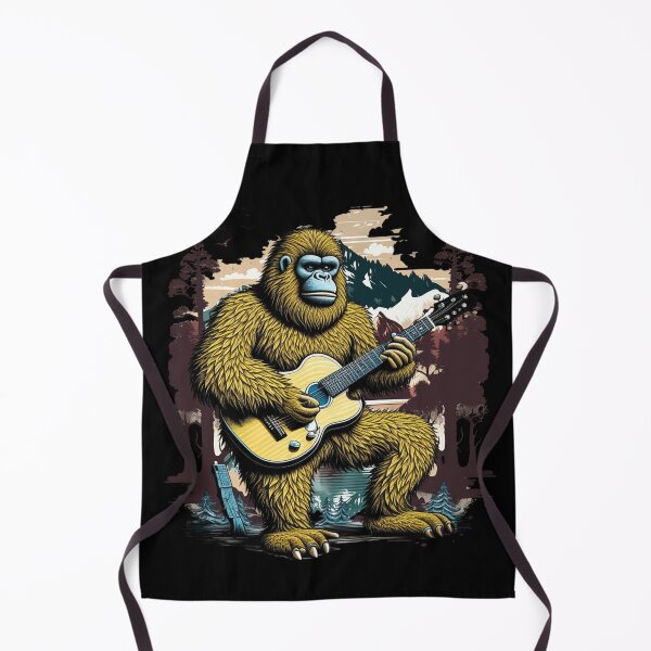 Item preview, Bigfoot playing guitar, retro style designed and sold by All Year Round.