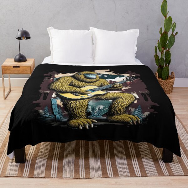 Item preview, Bigfoot playing guitar, retro style designed and sold by All Year Round.