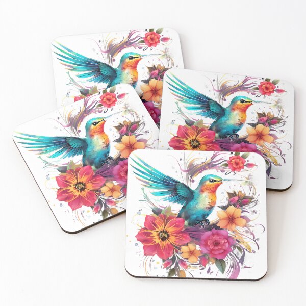 Item preview, Vibrant Hummingbird on Flower designed and sold by Win Hardy.