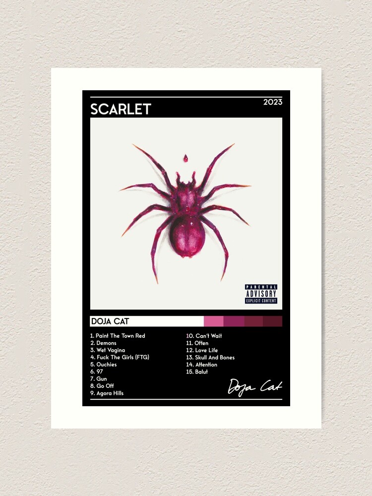 Scarlet Album Cover - Doja Cat Art Board Print for Sale by farmshapeup