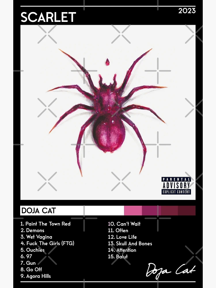 Doja Cat Scarlet album poster 003, doja cat album poster, mi - Inspire  Uplift