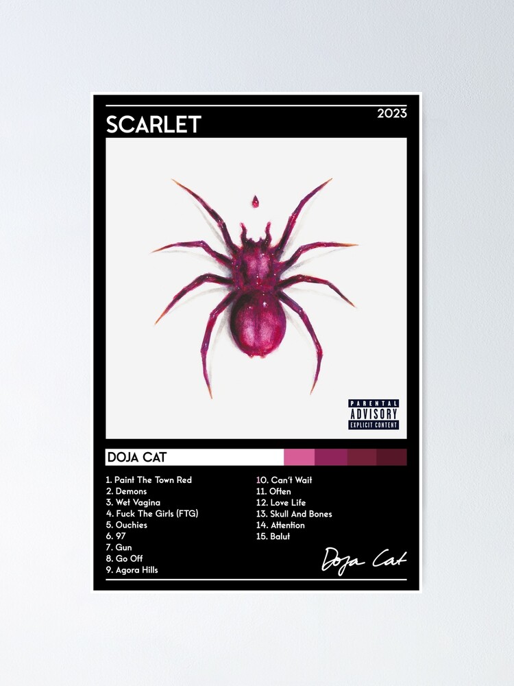 Doja Cat Scarlet album poster 003, doja cat album poster, mi - Inspire  Uplift