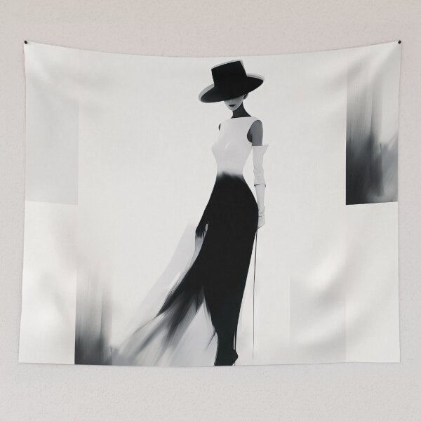Item preview, High Contrast Elegance: Abstract Power of Fashion's Mystery designed and sold by Piotrek0001.