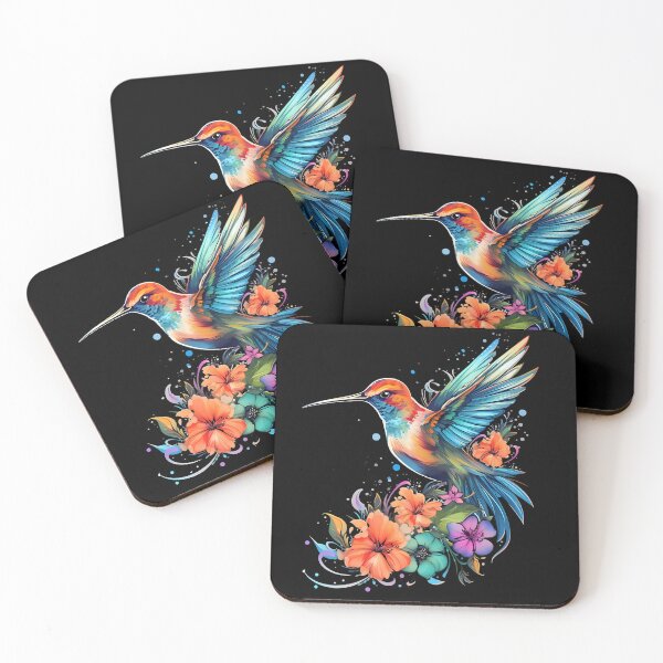Item preview, Vibrant Hummingbird on Flower designed and sold by Win Hardy.
