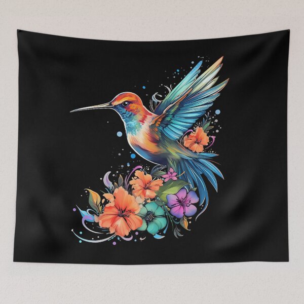 Item preview, Vibrant Hummingbird on Flower designed and sold by Win Hardy.