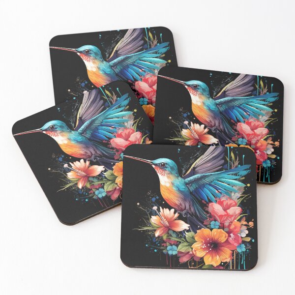 Item preview, Vibrant Hummingbird on Flower designed and sold by Win Hardy.
