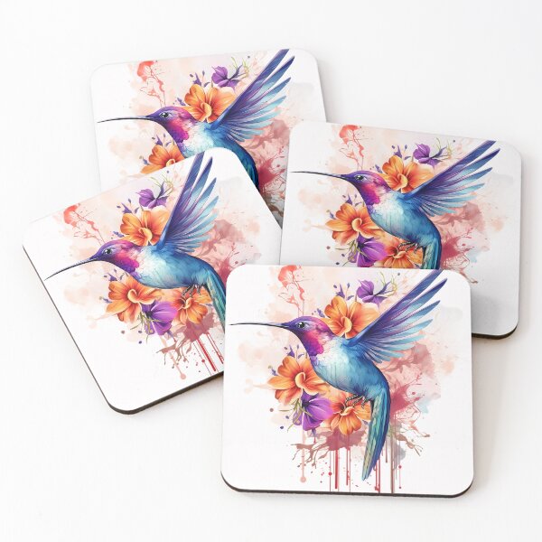 Item preview, Vibrant Hummingbird on Flower designed and sold by Win Hardy.