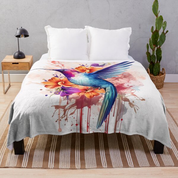 Item preview, Vibrant Hummingbird on Flower designed and sold by Win Hardy.