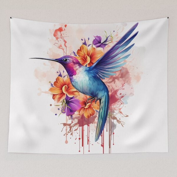 Item preview, Vibrant Hummingbird on Flower designed and sold by Win Hardy.