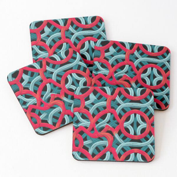 Item preview, Modern design in pop art style, reminiscent of cord loops and nets designed and sold by Pflugart.