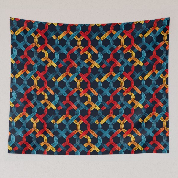 Item preview, Modern design in pop art style, reminiscent of cord loops and nets designed and sold by Pflugart.