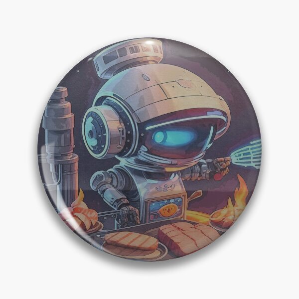 Item preview, Whimsical Chef Robot 3D Vector Art Sticker - High-Tech Culinary Precision designed and sold by zax454.