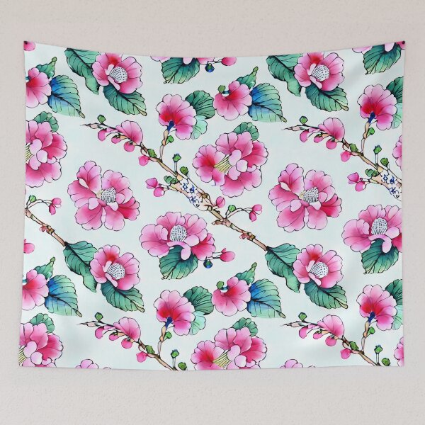 Item preview, Famille rose chinoiserie style seamless pattern designed and sold by SophieClimaArt.