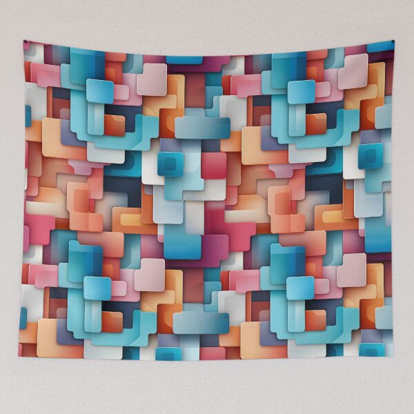 Item preview, Colorful 3d abstract pattern designed and sold by enipra.