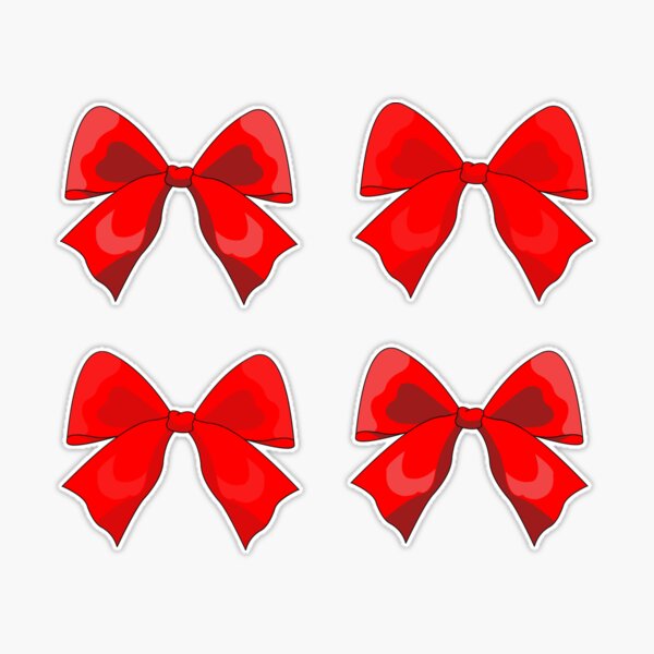 pink bows Sticker for Sale by ZiphGames