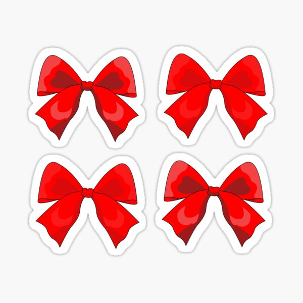 Sticker red bow 