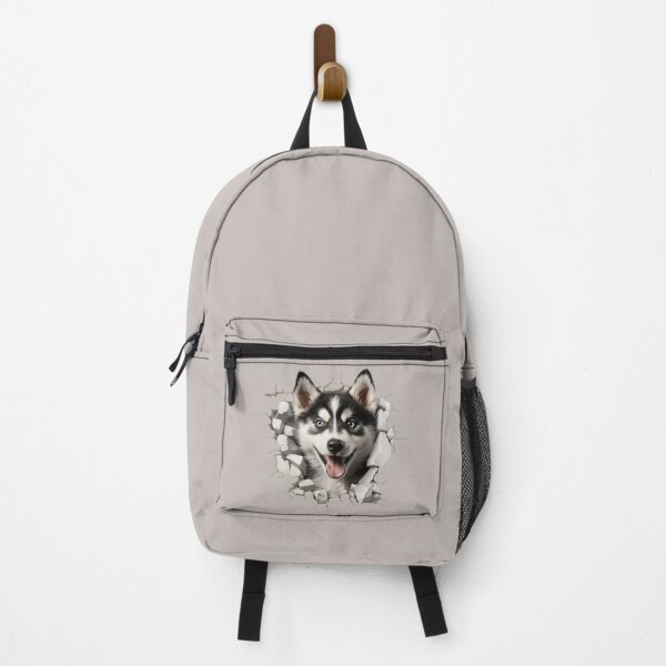 Item preview, Siberian Husky Dog breed Popping Out of The Wall #30 designed and sold by DogDigiArt.