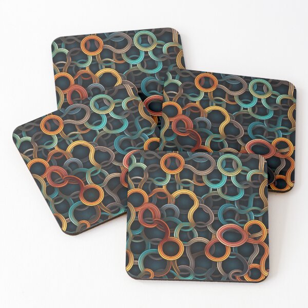 Item preview, Modern design in pop art style, reminiscent of cord loops and nets designed and sold by Pflugart.