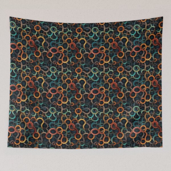 Item preview, Modern design in pop art style, reminiscent of cord loops and nets designed and sold by Pflugart.