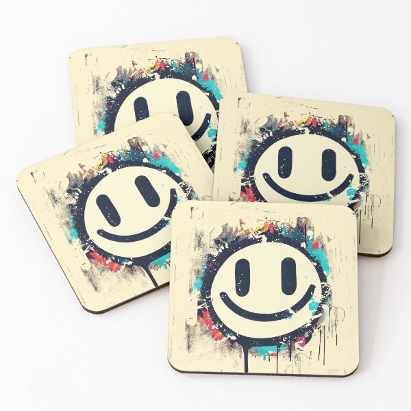 Item preview, Arte callejero retro graffiti vintage Cara de sonrisa designed and sold by TomFrontierArt.