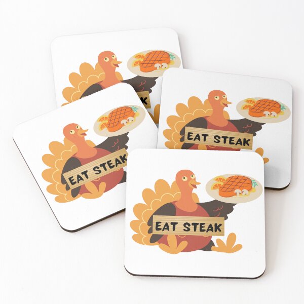 Item preview, Eat steak - Save a turkey - Funny Thanksgiving party designed and sold by PuralunaCreations.