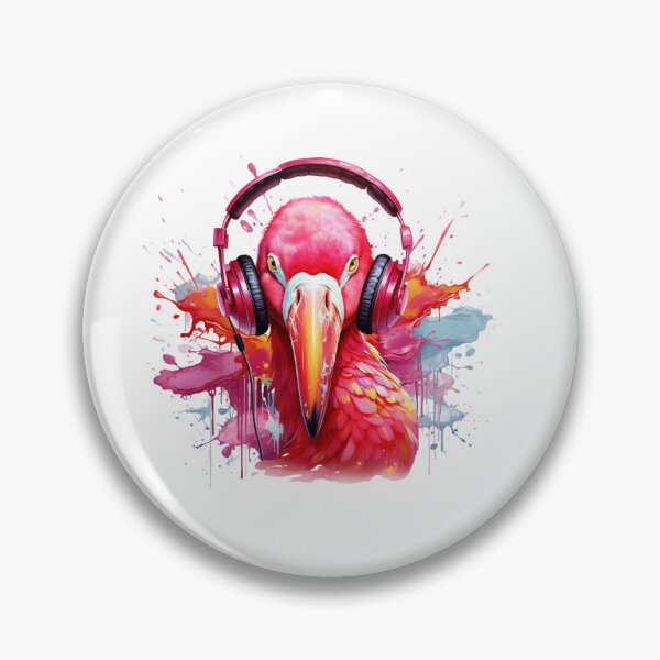 Item preview, Funny Flamingo listening to music designed and sold by PrzemekJAS.