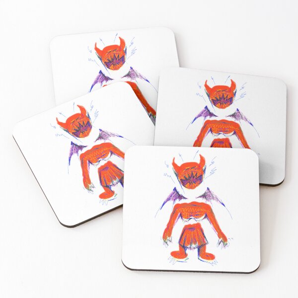 Item preview, screaming red devil kids pencil drawing designed and sold by The Nerd Gift Source.