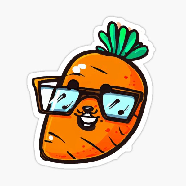 Carrot Capers: The Laughable Exploits of a Cute, Funny, Fat Carrot Sticker