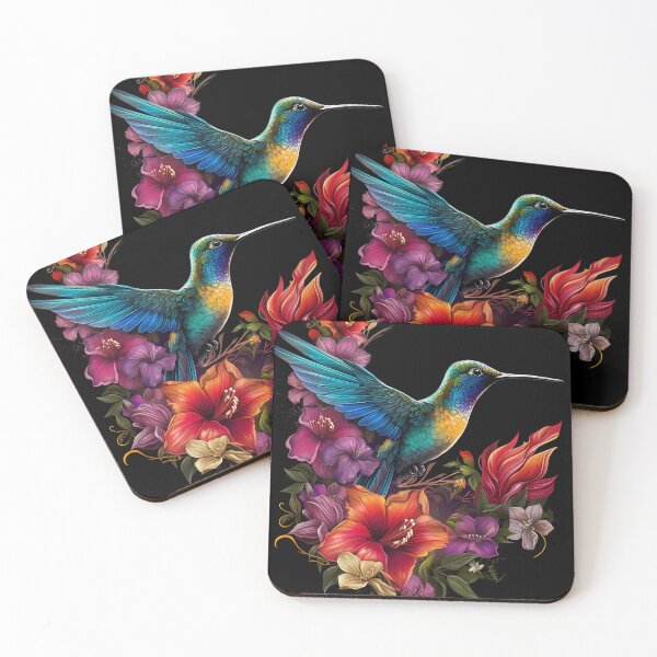 Item preview, Vibrant Hummingbird on Flower designed and sold by Win Hardy.