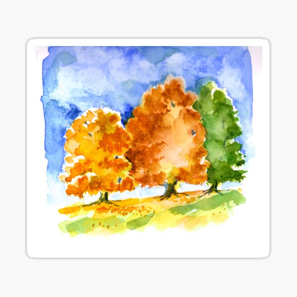 Autumn trees Sticker