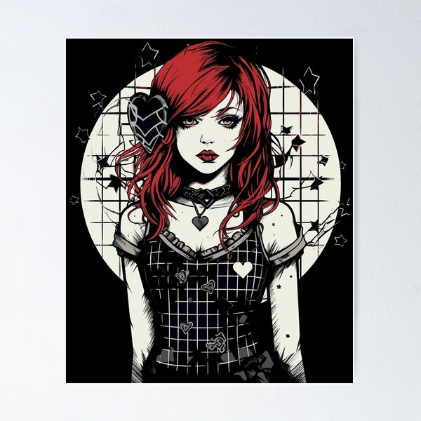 Item preview, Red-Haired Goth Girl: Dark Elegance designed and sold by BNCH44.