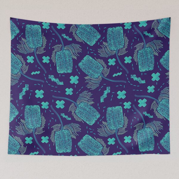 Item preview, Light and Dark Blue Banksia designed and sold by Jay Dee Dearness.