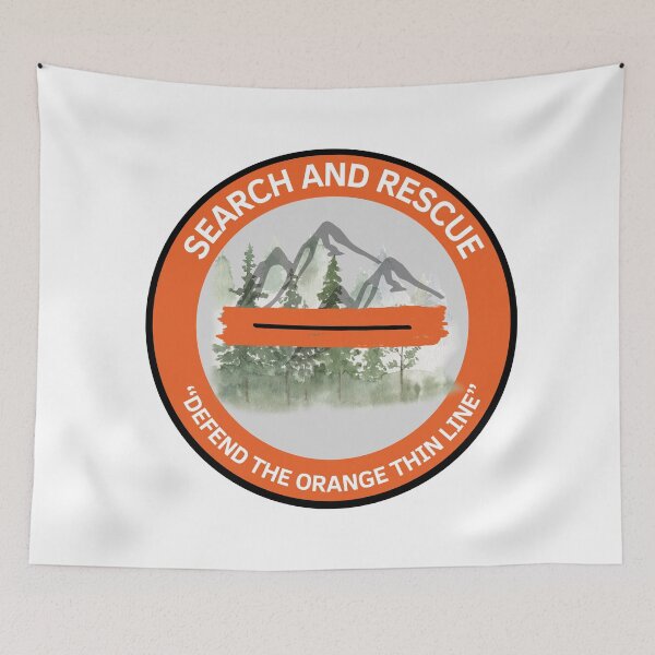 Item preview, Search and Rescue - Thin Line- Defend the Orange Thin Line designed and sold by TheContactor.
