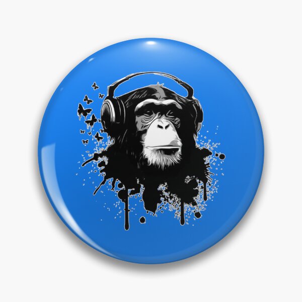 Artikelvorschau, Cool Chimp With Headphones1 entworfen und verkauft von LochlynAthe.
