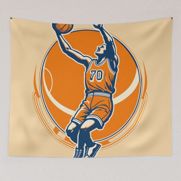 Item preview,  70s Basketball Slam Dunk designed and sold by Eandbeyond.