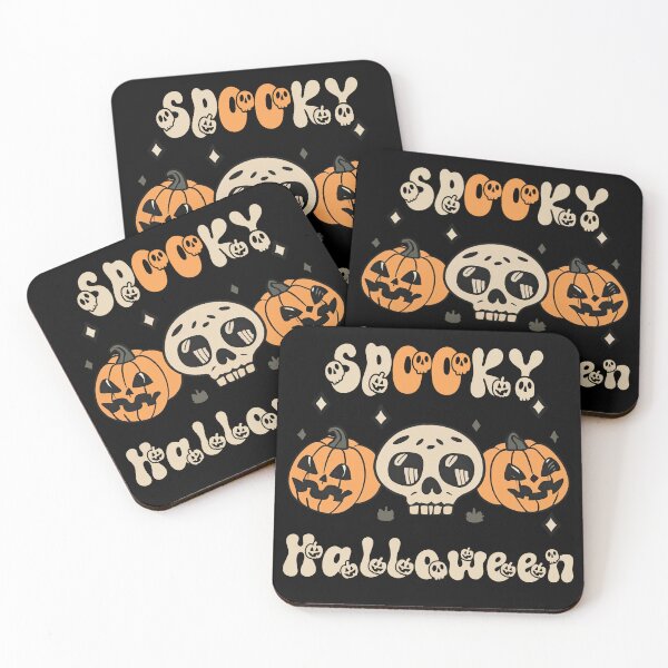 Item preview, Spooky Halloween Cute Skull and Pumpkin designed and sold by Puristock.