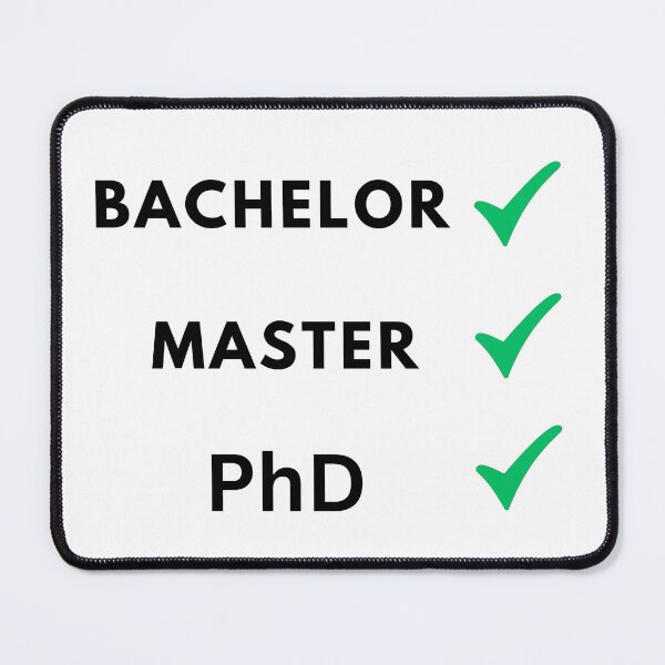 Item preview, Bachelor done, master done, PhD done, PhD designed and sold by NoetherSym.