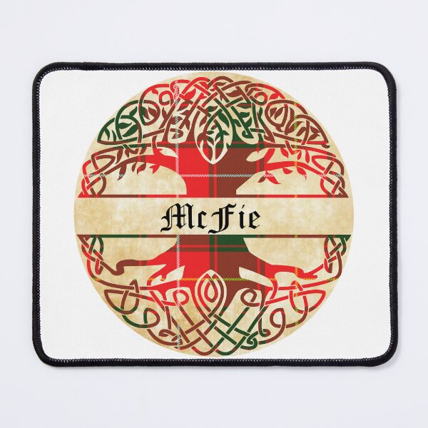 Item preview, McFie Tree of Life Clan Scottish Surname tartan designed and sold by BagTown Clans.