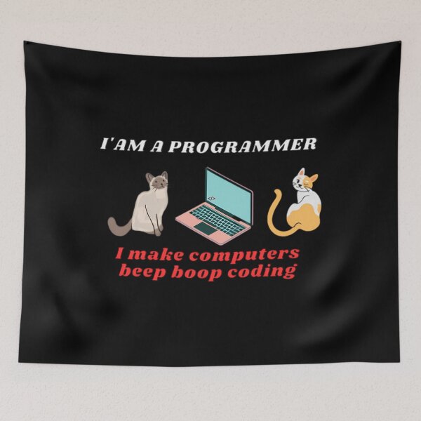 Item preview, Programmer Cat Beep Boop Coding  	 designed and sold by efedtjne29.