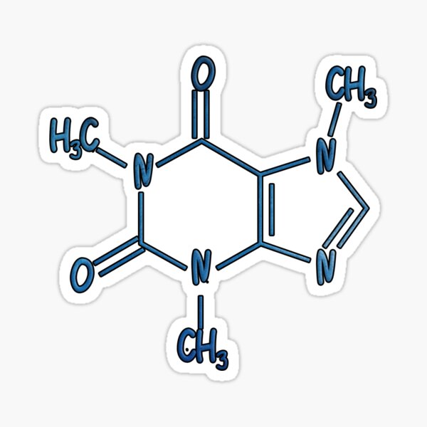 Coffee Caffeine Chemical Molecule Formula C8H10N4O2 T-Shirt-BN – Banazatee