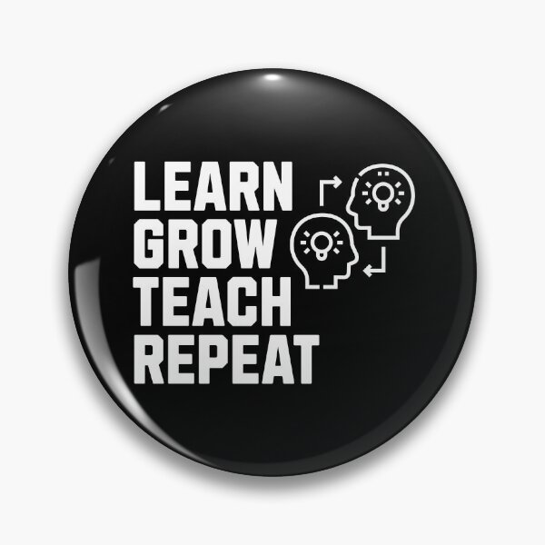 Item preview, learn grow teach repeat designed and sold by Growthmind7.