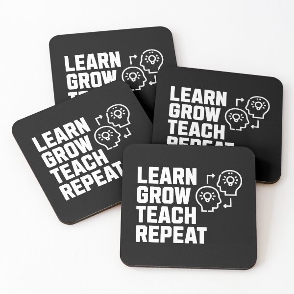 Item preview, learn grow teach repeat designed and sold by Growthmind7.