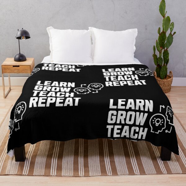 Item preview, learn grow teach repeat designed and sold by Growthmind7.