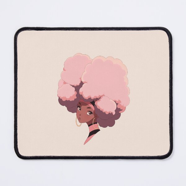 Item preview, Cute Anime Pink Candyfloss Clouds Afro Character designed and sold by sμ (smew).