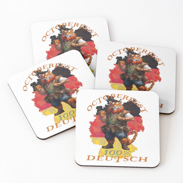 Item preview, Octoberfest Deutsch German Tiger Drinking Beer  designed and sold by al21ex.