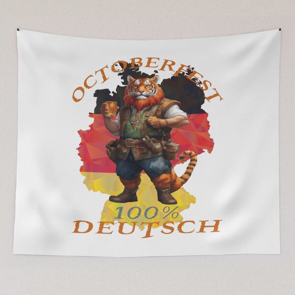Item preview, Octoberfest Deutsch German Tiger Drinking Beer  designed and sold by al21ex.